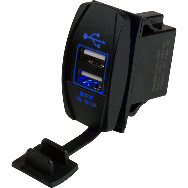 Sea-Dog Dual USB Rocker Switch Style Power Socket [426520-1] - Image 1