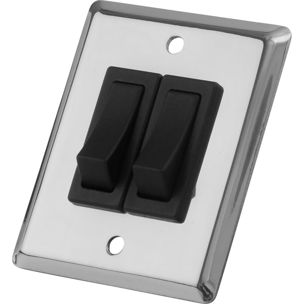 Sea-Dog Double Gang Wall Switch - Stainless Steel [403020-1] - Image 1