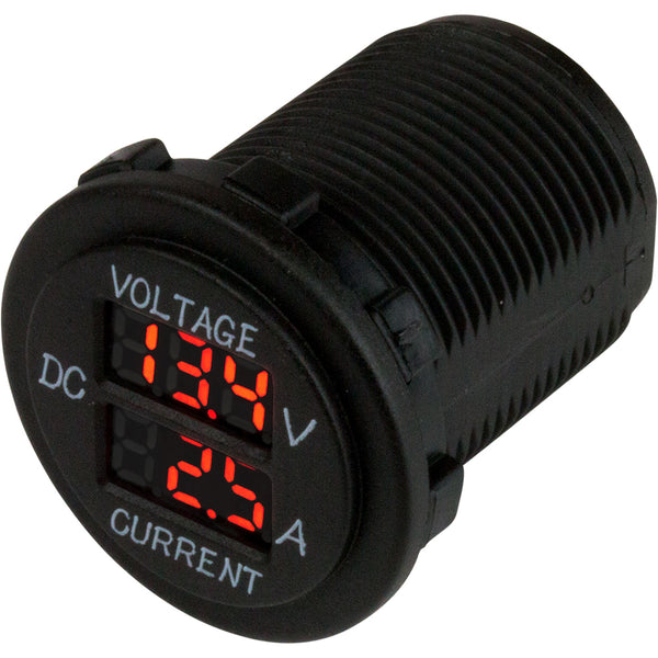 Sea-Dog Round Voltage  Amp Meter - 6V-30V  0 Amp - 10 Amp Meter [421625-1] - Image 1