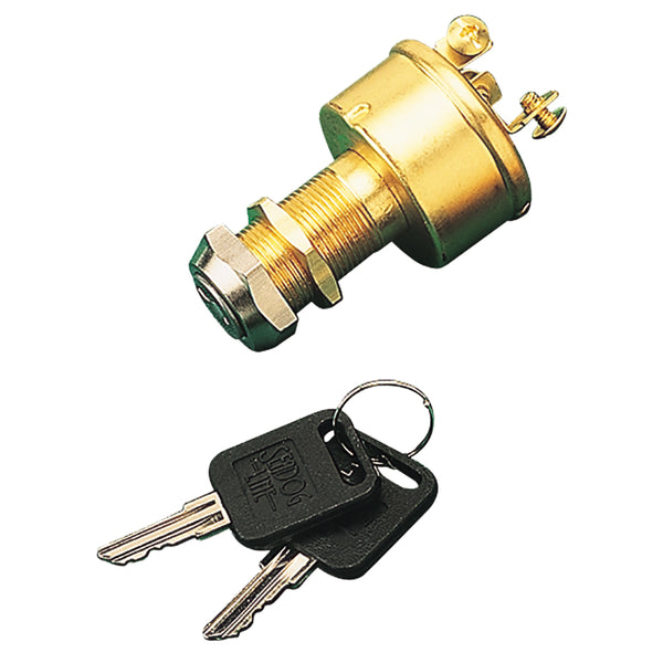 Sea-Dog Brass 3-Position Key Ignition Switch [420350-1] - Image 1