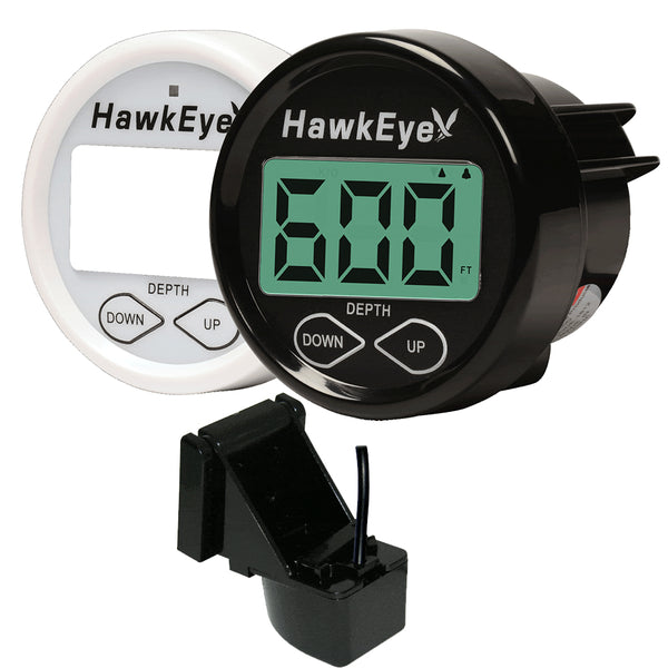 HawkEye DepthTrax In-Dash Digital Depth Gauge - Transom Mount [DT2B-TM] - Image 1