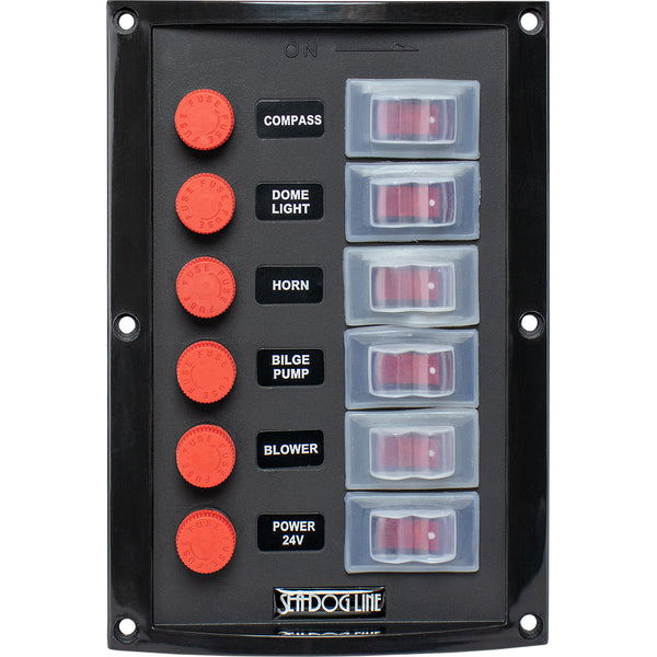 Sea-Dog Splash Guard Switch Panel Vertical - 6 Switch [424116-1] - Image 1