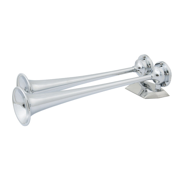 Marinco 12V Chrome Plated Dual Trumpet Air Horn 10106