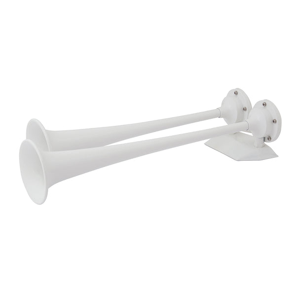 Marinco 12V White Epoxy Coated Dual Trumpet Air Horn [10122] - Image 1