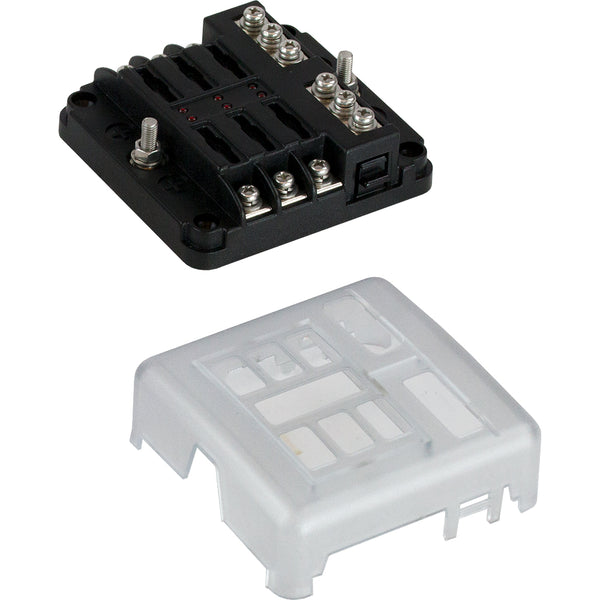 Sea-Dog Blade Style LED Indicator Fuse Block w/Negative Bus Bar - 6 Circuit [445185-1] - Image 1