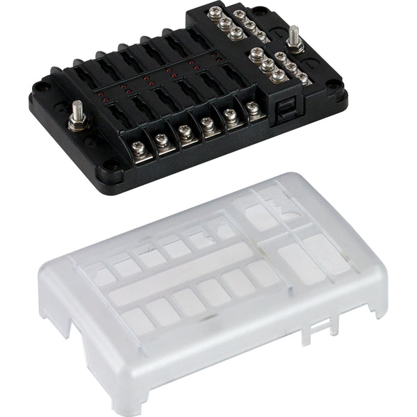 Sea-Dog Blade Style LED Indicator Fuse Block w/Negative Bus Bar - 12 Circuit [445188-1] - Image 1