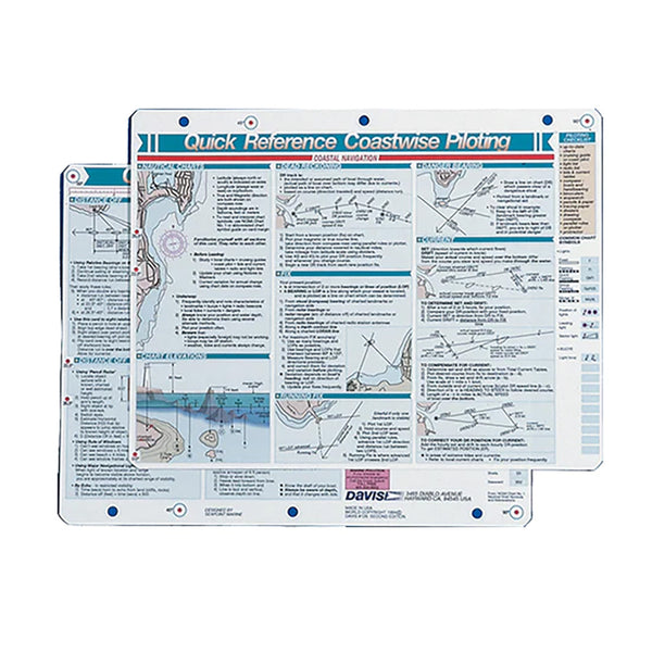 Davis Quick Reference Coastwise Piloting Card [126] - Image 1