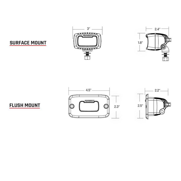 RIGID Industries SR-M Series Pro Spot Surface Mount - Black [902213] - Image 2