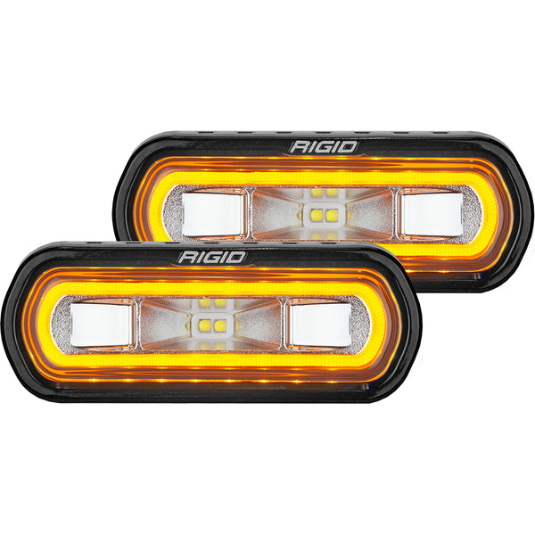 RIGID Industries SR-L Series Surface Mount Spreader Light - Black Housing - Amber Halo [53123] - Image 1