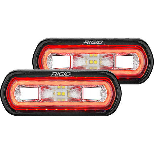 RIGID Industries SR-L Series Surface Mount Spreader Light - Black Housing - Red Halo [53122] - Image 1