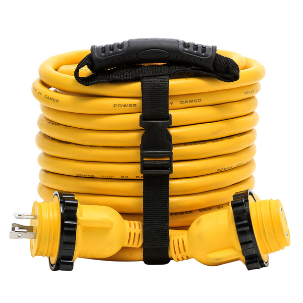 Camco 30 Amp Power Grip Marine Extension Cord - 50 M-Locking/F-Locking Adapter [55613] - Image 1