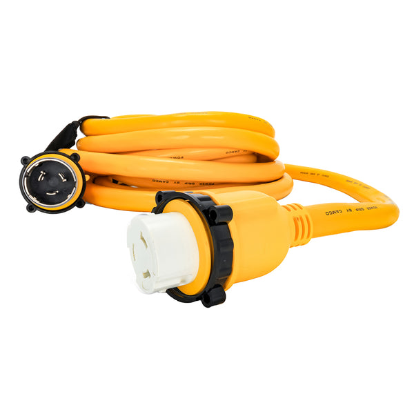 Camco 50 Amp Power Grip Marine Extension Cord - 25 M-Locking/F-Locking Adapter [55621] - Image 3