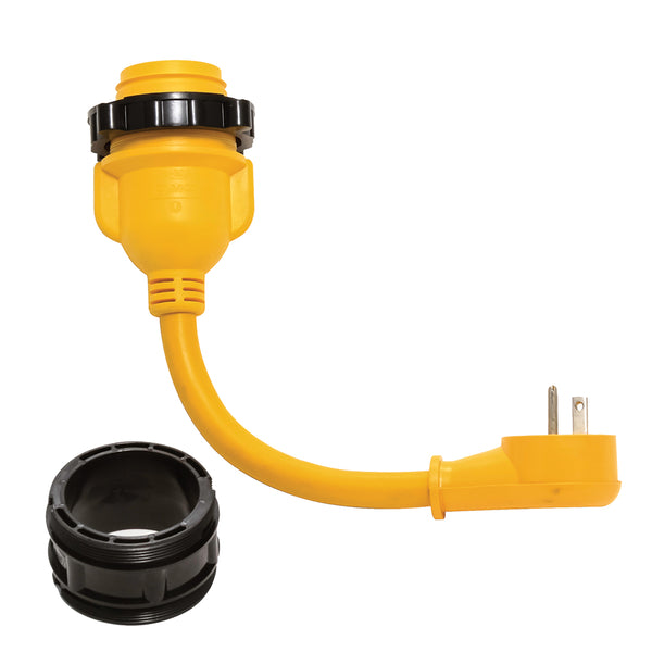 Camco PowerGrip Locking Adapter - 15A/125V Male to 30A/125V Female Locking [55635] - Image 2