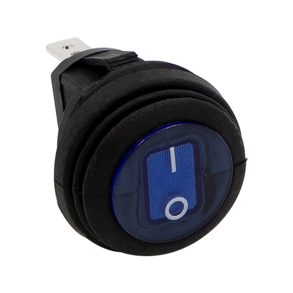 HEISE Rocker Switch - Illuminated Blue Round - 5-Pack [HE-BRS] - Image 1