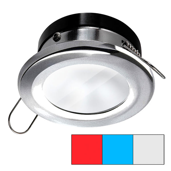 i2Systems Apeiron A1120 Spring Mount Light - Round - Red, Cool White  Blue - Brushed Nickel [A1120Z-41HAE] - Image 1