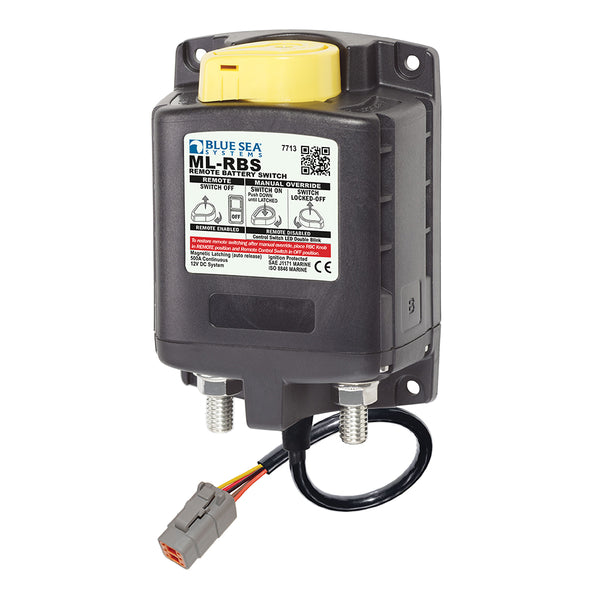 Blue Sea 7713100 ML-RBS Remote Battery Switch w/Manual Control Auto Release  Deutsch Connector - 12V [7713100] - Image 1