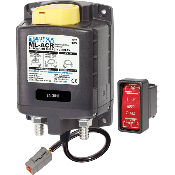 Blue Sea 7622100 ML ACR Charging Relay 12V 500A w/Manual Control  Deutsch Connector [7622100] - Image 1