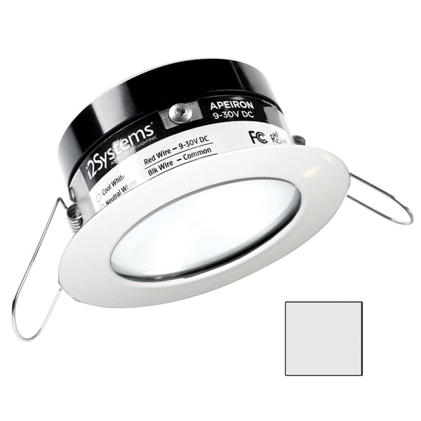 i2Systems Apeiron PRO A503 - 3W Spring Mount Light - Round - Cool White - White Finish [A503-31AAG] - Image 1