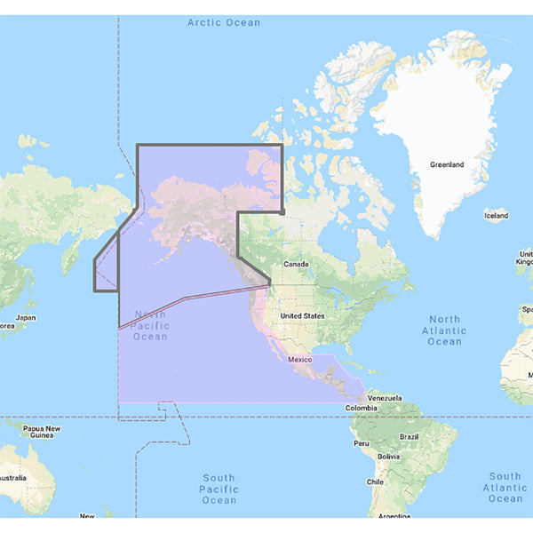 Furuno US  Canada Pacific Coast, Hawaii, Alaska, Mexico to Panama - C-MAP Mega Wide Chart - Unlock Code [MM3-VNA-035] - Image 1