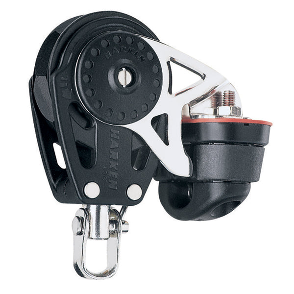 Harken 40mm Carbo Single Ratchet Block w/Swivel Becket  Cam Cleat [2610] - Image 1
