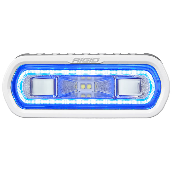 RIGID Industries SR-L Series Marine Spreader Light - White Surface Mount - White Light w/Blue Halo [51101] - Image 1