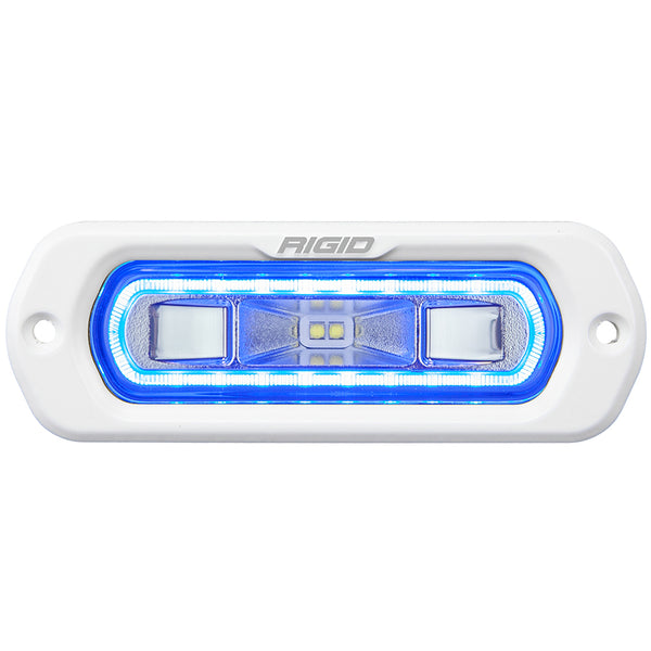 RIGID Industries SR-L Series Marine Spreader Light - White Flush Mount - White Light w/Blue Halo [51201] - Image 1