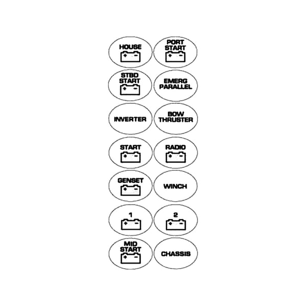 BEP Battery Switch Label Sheet [713] - Image 1
