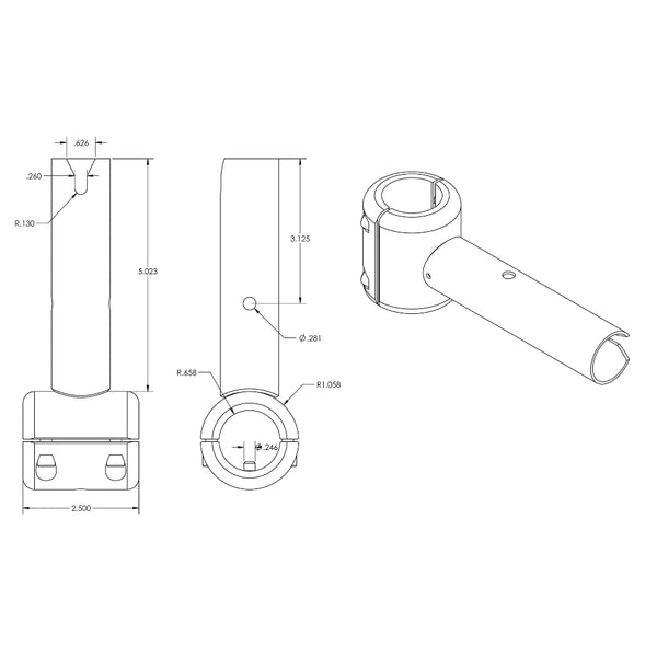 TACO ShadeFin Fixed Clamp-On Mount [T10-3000-11] - Image 2