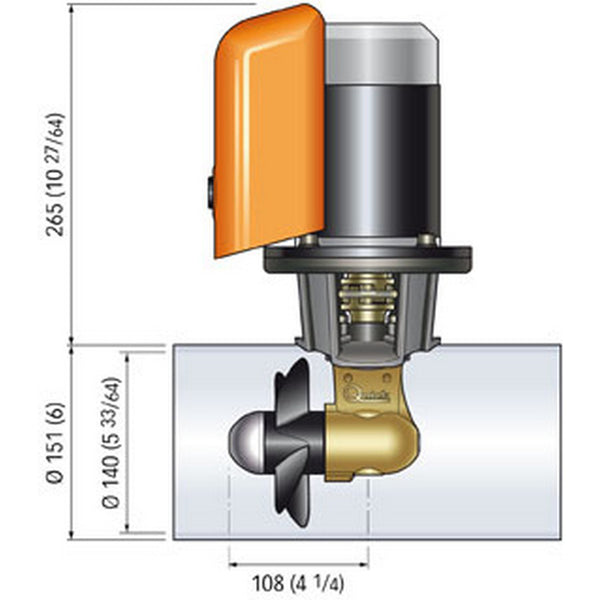 Quick Bow Thruster BTQ 140-30 30KGF - 12V - D140 - 1.5kW [FGBT14030120T00] - Image 2