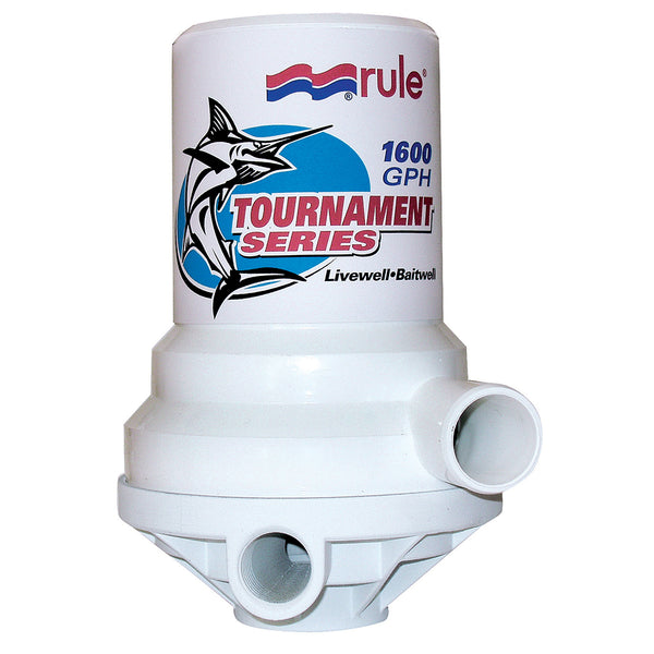 Rule Tournament Series 1600 GPH Livewell Pump Dual Port [209FDP] - Image 1
