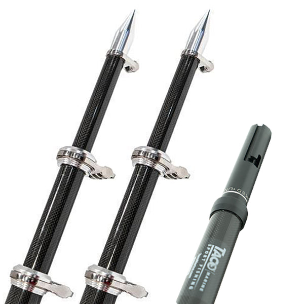 TACO 20 Carbon Fiber Twist  Lock Outrigger Poles f/GS-450, GS-500  GS-1000 Bases - Black [OT-4200CF-HD] - Image 1