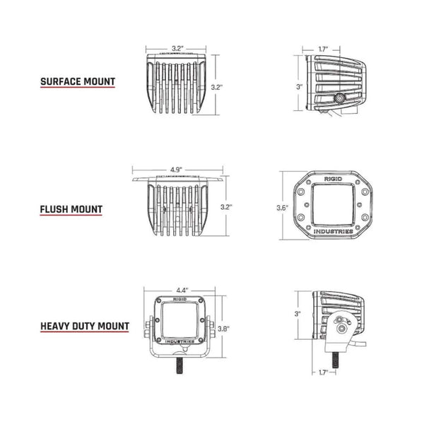 RIGID Industries D-Series Pro Dually Spot Surface Mount Pair - Midnight Edition [202213BLK] - Image 2