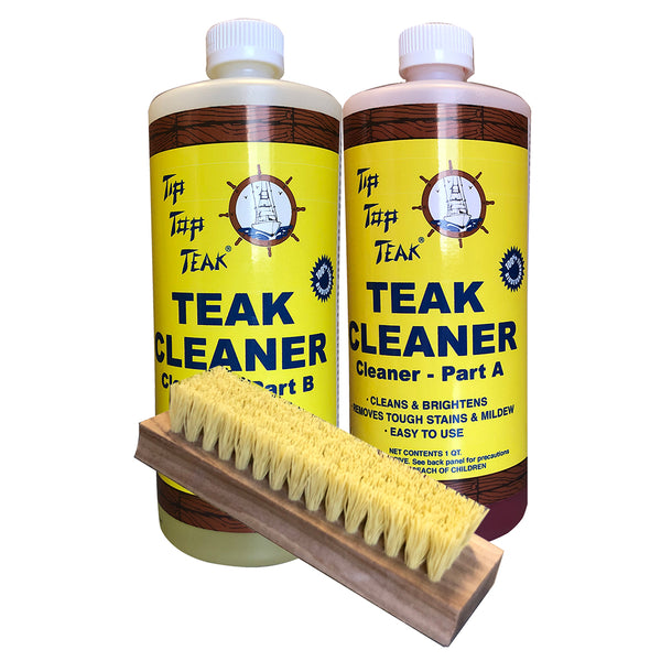 Tip Top Teak Cleaner Kit Part A  Part B w/Brush [TK860] - Image 1