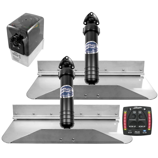 Bennett Marine 18x9 Hydraulic Trim Tab System w/One Box Indication [189OBI] - Image 1