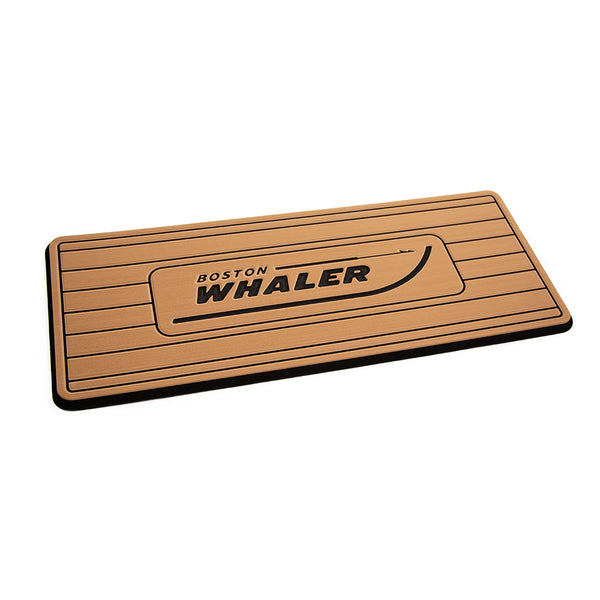 SeaDek Boston Whaler Helm Pad - Mocha/Black Brushed w/Routed Teak Lines  [39615-80327] - Image 1