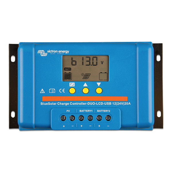 Victron BlueSolar PWM Charge Controller (DUO) LCD  USB Charge Control - 12/24VDC - 20A [SCC010020060] - Image 2