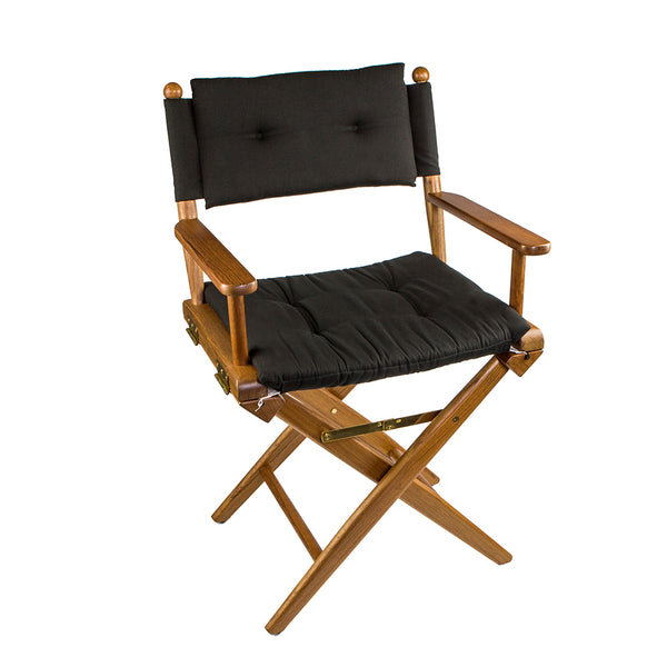 Whitecap Directors Chair w/Black Cushion - Teak [61041] - Image 1