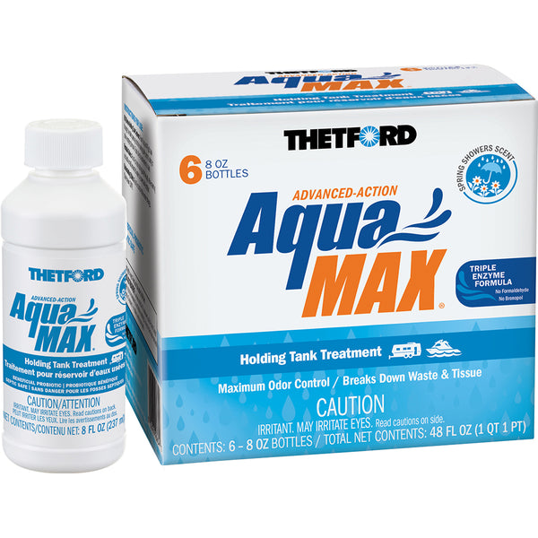 Thetford AquaMax Holding Tank Treatment - 6-Pack - 8oz Liquid - Spring Shower Scent [96634] - Image 1