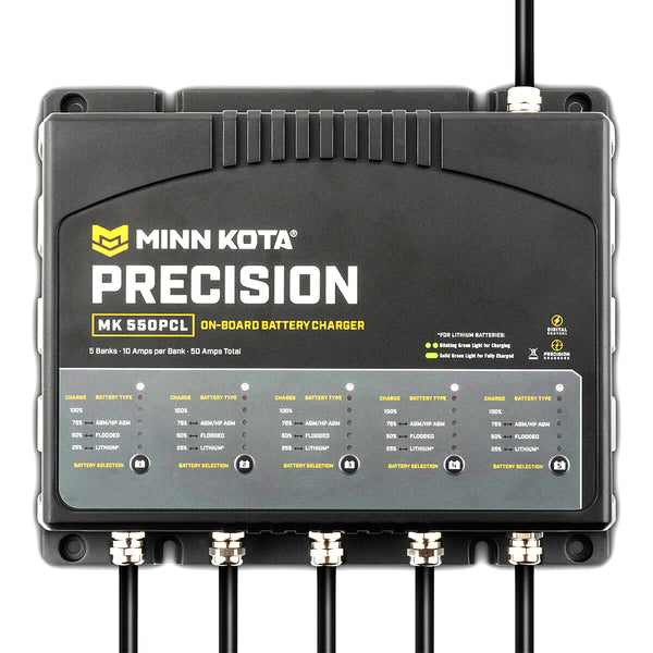 Minn Kota On-Board Precision Charger MK-550 PCL 5 Bank x 10 AMP LI Optimized Charger [1835500] - Image 3