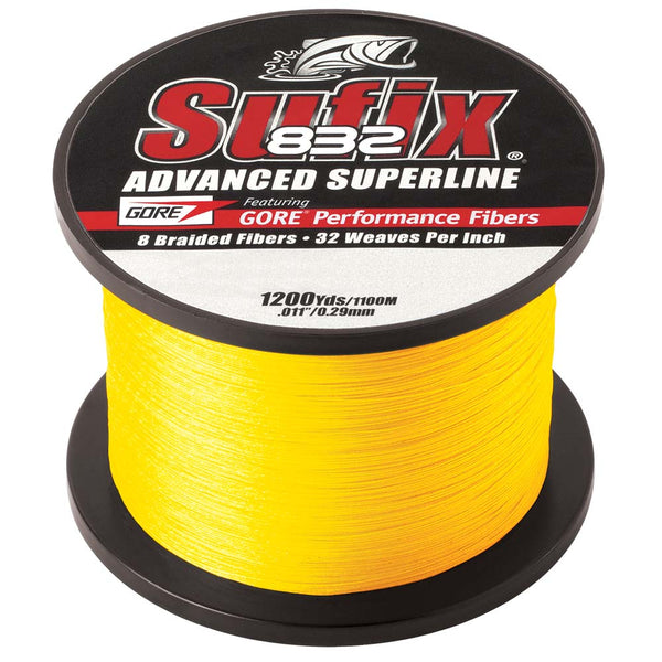Sufix 832 Advanced Superline Braid - 10lb - Hi-Vis Yellow - 1200 yds [660-310Y] - Image 1