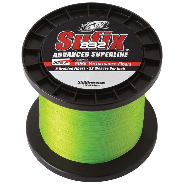 Sufix 832 Advanced Superline Braid - 10lb - Neon Green - 3500 yds [660-410L] - Image 1
