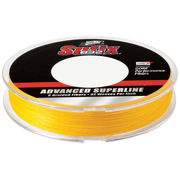 Sufix 832 Advanced Superline Braid - 20lb - Hi-Vis Yellow - 300 yds [660-120Y] - Image 1