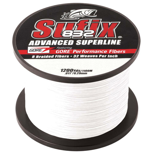 Sufix 832 Advanced Superline Braid - 30lb - Ghost - 1200 yds [660-330GH] - Image 1