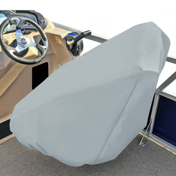 Carver Poly-Flex II Captains Chair Cover - Fits up to 32H x 26W x 25D - Grey [61061F-10] - Image 1