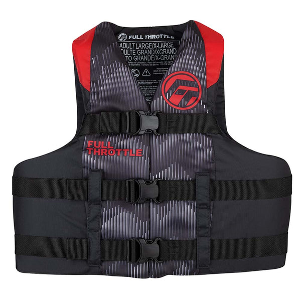 Full Throttle Adult Nylon Life Jacket - S/M - Red/Black [112200-100-030-22] - Image 1