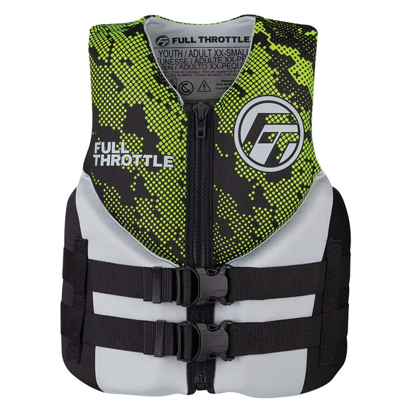 Full Throttle Junior Hinged Neoprene Life Jacket - Green [142400-400-009-22] - Image 1