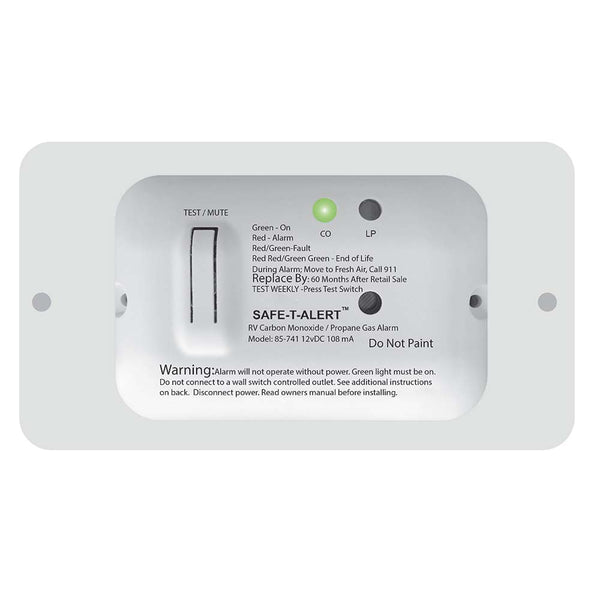 Safe-T-Alert 85 Series Carbon Monoxide Propane Gas Alarm - 12V - White [85-741-WT] - Image 1