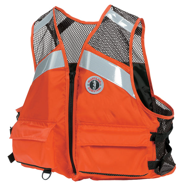 Mustang Industrial Mesh Vest - Orange - Small/Medium [MV1254T1-2-S/M-216] - Image 1