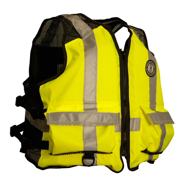 Mustang High Visibility Industrial Mesh Vest - Fluorescent Yellow/Green/Black - XXL/3XL [MV1254T3-239-XXL/XXXL-216] - Image 1