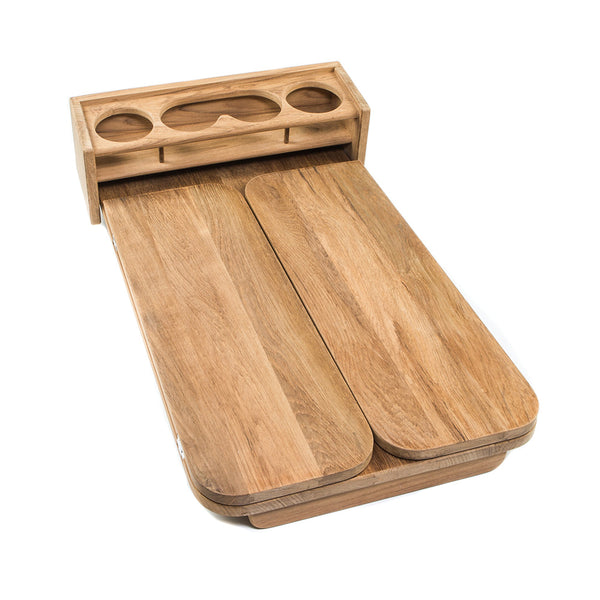 Whitecap Cockpit Table w/Folding Leaves  4 Cupholders - Teak [61392C] - Image 3